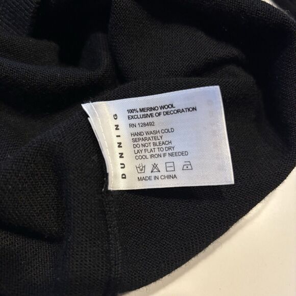 Dunning V-Neck 100% Merino Wool Sweater Men's Large Embroidered Golf - Picture 7 of 9